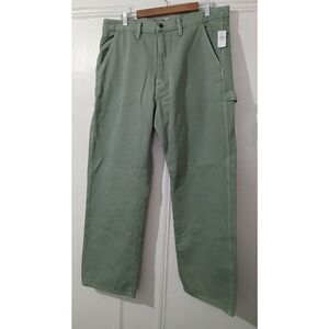 Gap mens 36/30 spruce dusty green carpenter denim jeans pants